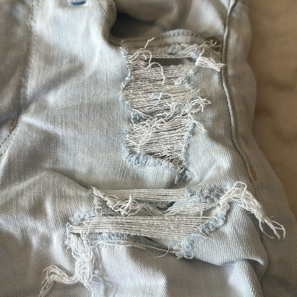 American Eagle Next Level Stretch Hi Rise Shortie Denim Shorts - Picture 7 of 12